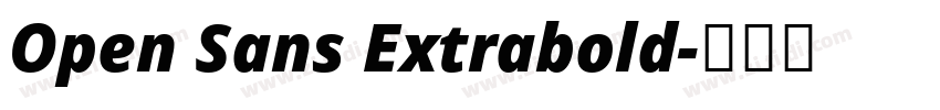 Open Sans Extrabold字体转换
